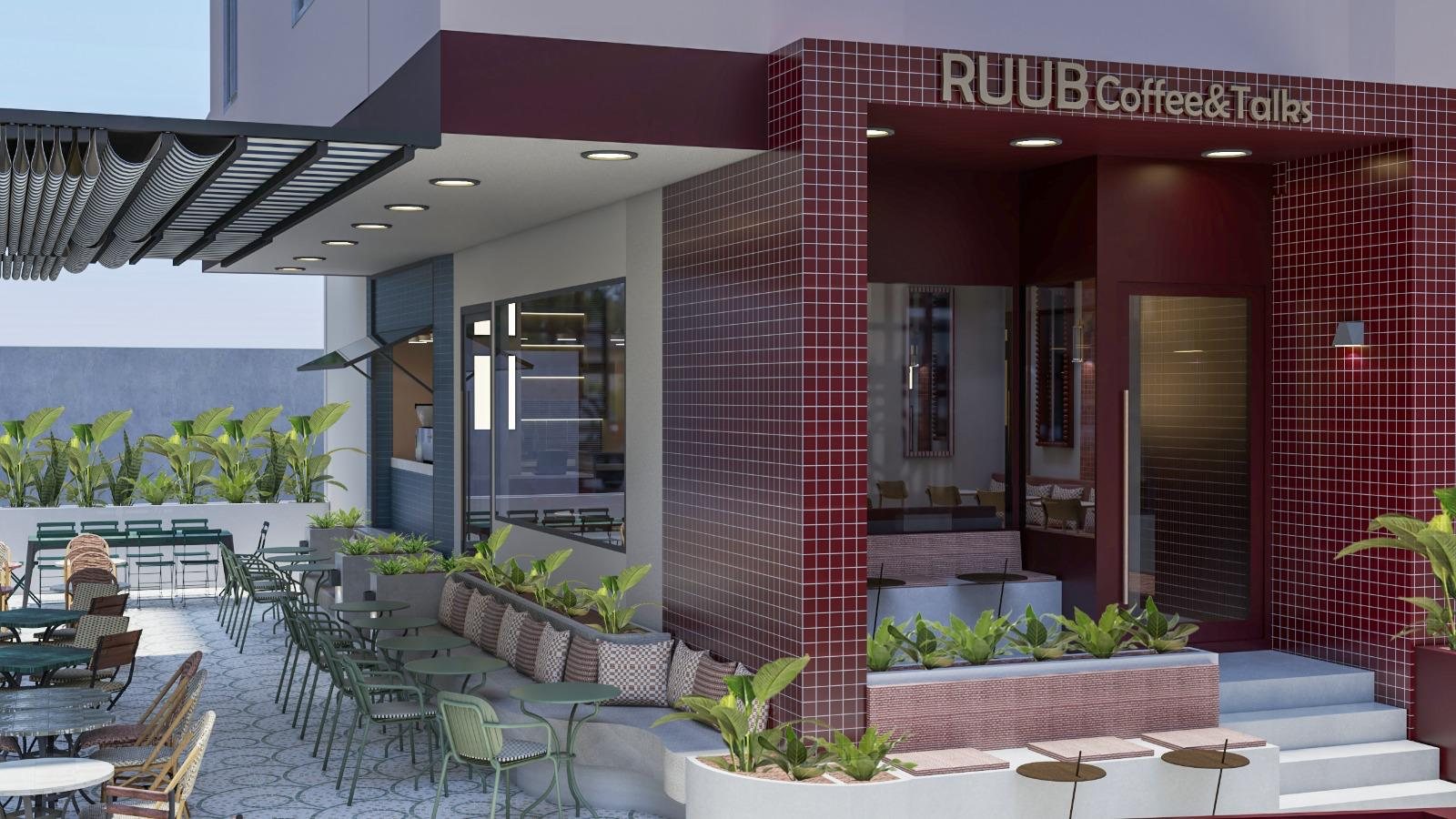 Ruub Coffee & Talks — girişin köşeden görünümü